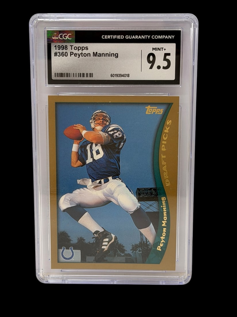 CGC Graded 1998 Topps Peyton Manning #360 Grade 9.5 (1 of 2)
