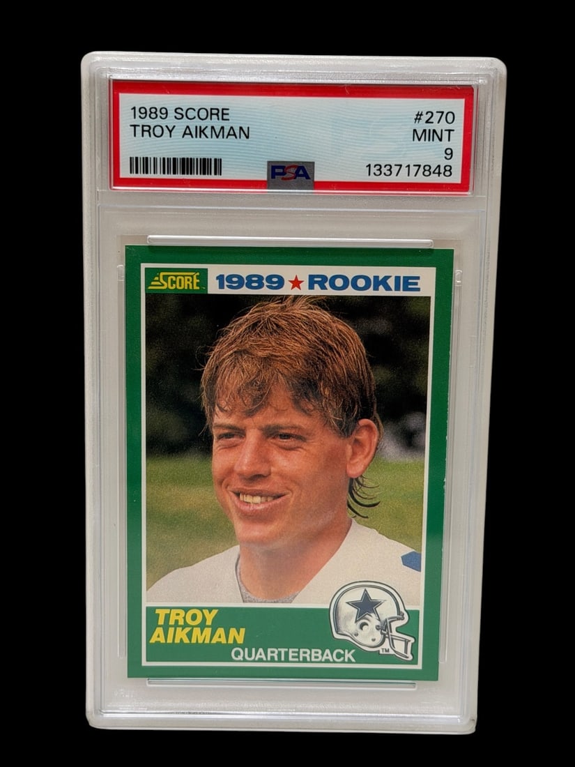 1989 Score Troy Aikman #270 PSA Grade 9 (1 of 2)