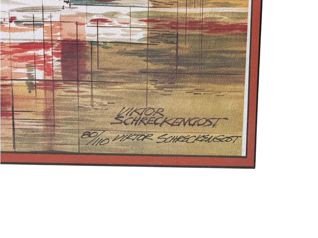 Viktor Schreckengost "Engine No. 21" Signed and Numbered Lithograph - 3