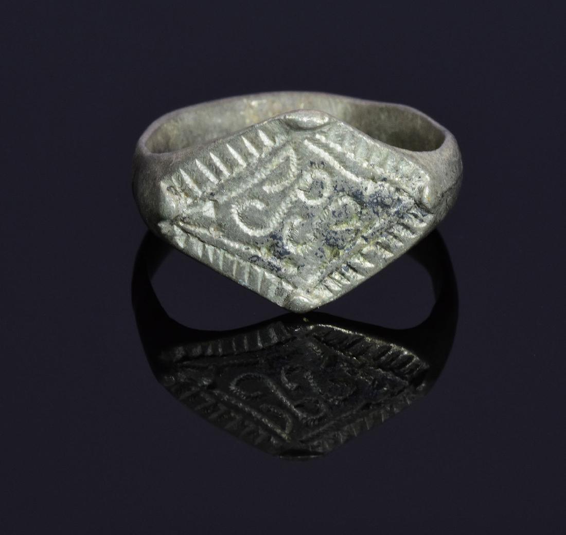VIKING SILVER RING WITH RUNIC SCRIPT (1 of 2)