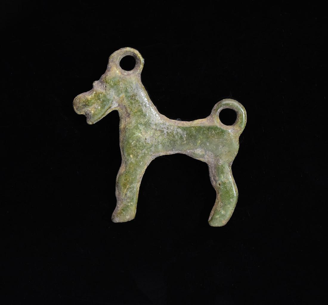 CELTIC IRON AGE BRONZE DOG PENDANT (1 of 2)