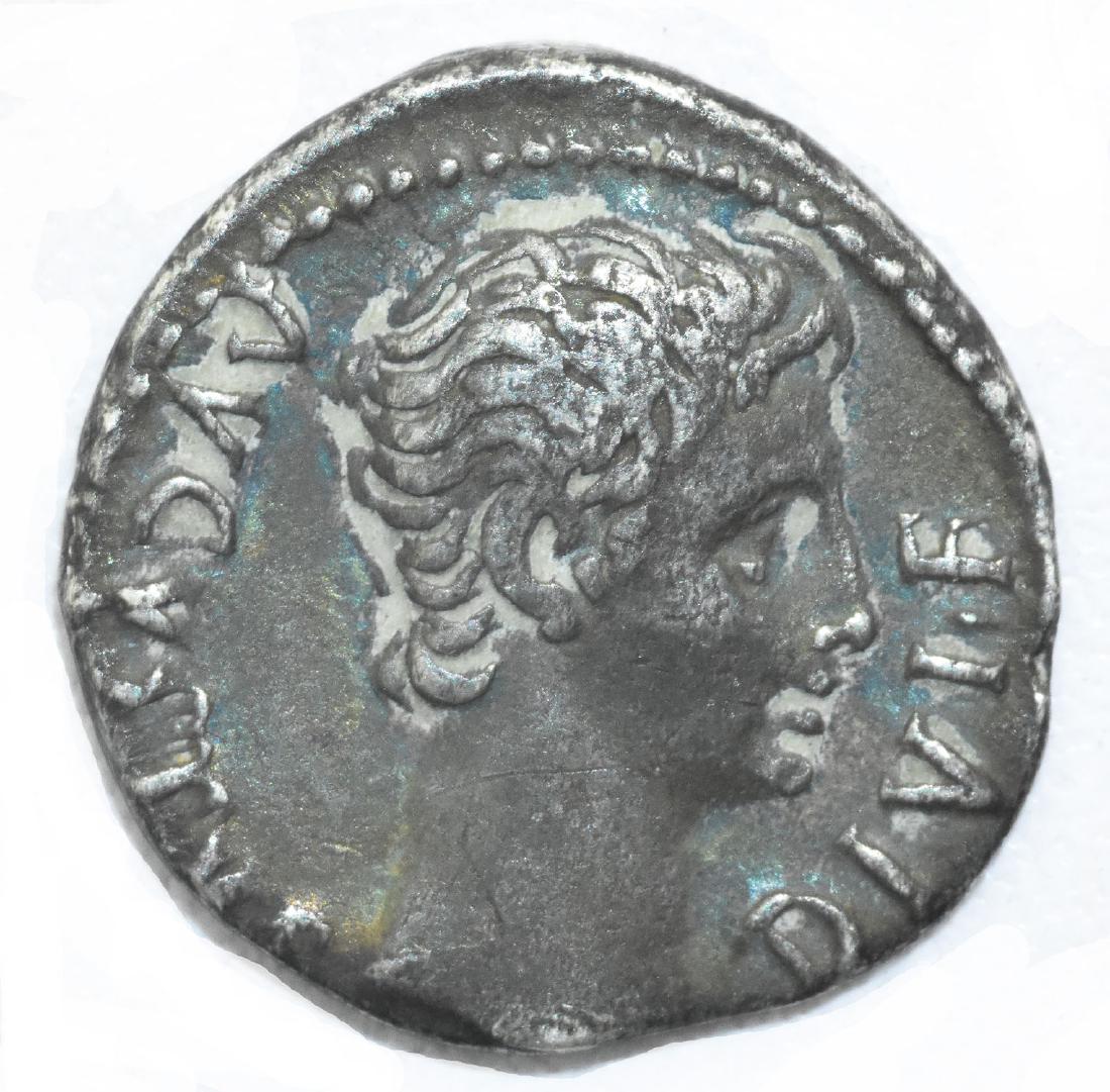 Augustus AR Denarius Lugdunum (Lyon) mint. Struck 15 (1 of 2)