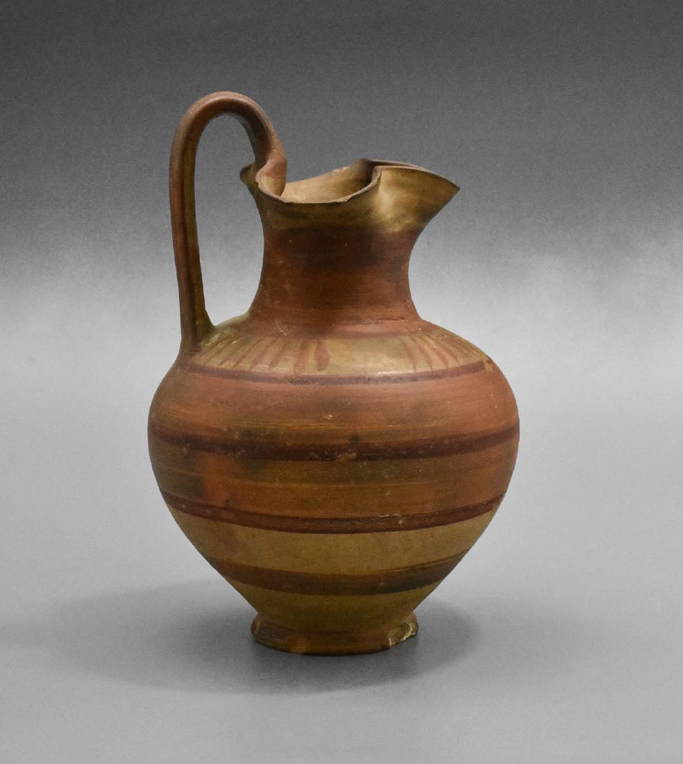 Ancient Etrusco-Corinthian Etruria Trefoiled Lipped Jug (1 of 5)