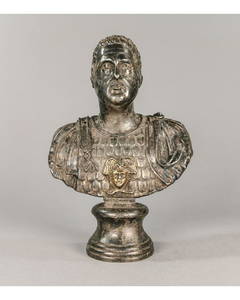 EXTREMELY RARE ROMAN SILVER BUST OF EMPEROR OTHO