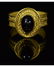 MEROVINGIAN GOLD RING WITH GARNET STONE