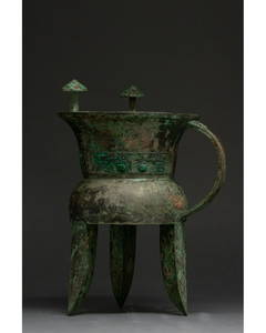 CHINA, SHANG DYNASTY BRONZE RITUAL JIA VESSEL - XRF