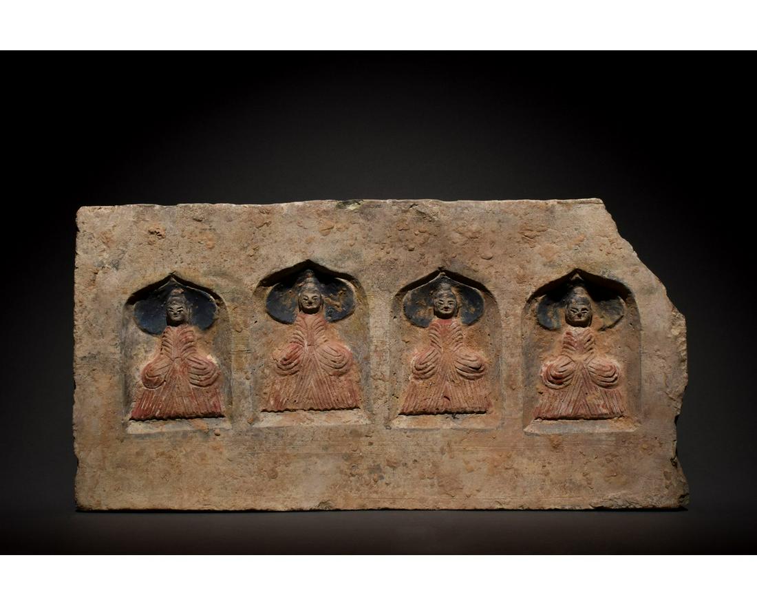 CHINESE NORTHERN WEI DYNASTY TERRACOTTA BRICK (1 of 8)