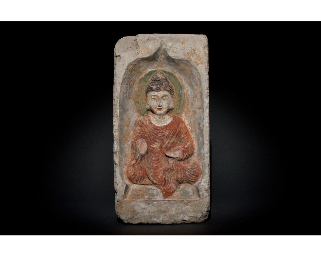 CHINESE NORTHERN WEI DYNASTY TERRACOTTA BRICK (1 of 8)