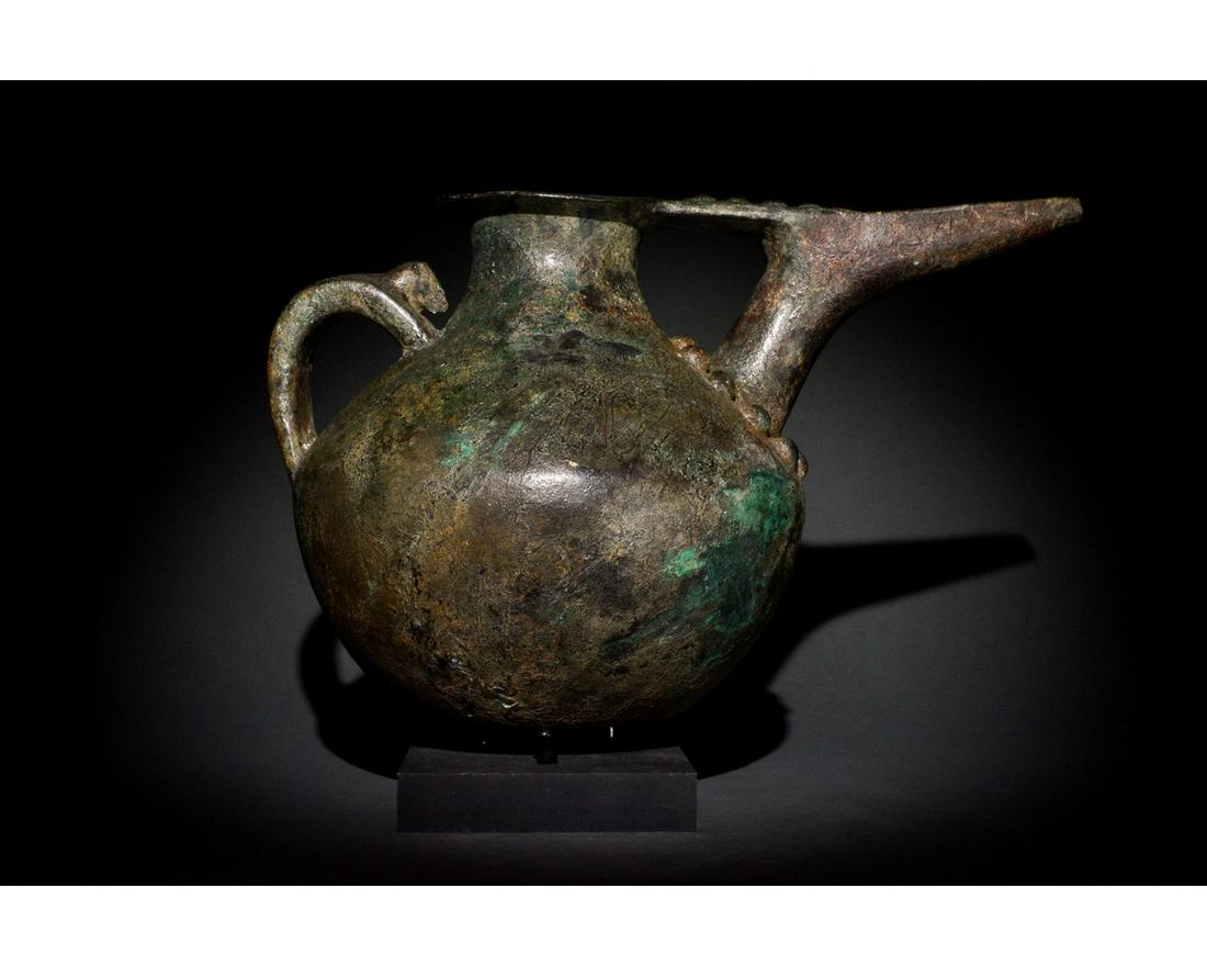 WESTERN ASIATIC BRONZE SPOUTED VESSEL (1 of 9)