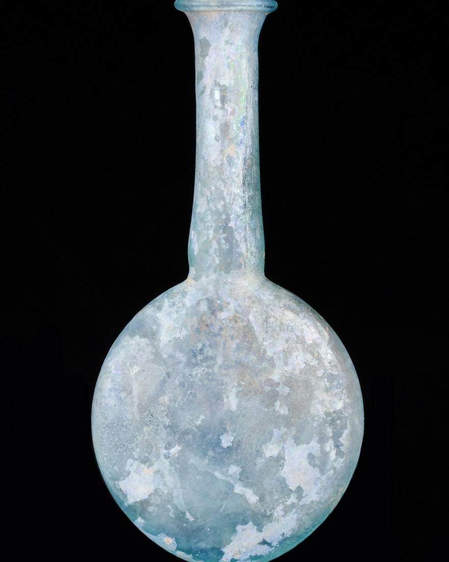 ROMAN GLASS FLAT FLASK (1 of 5)
