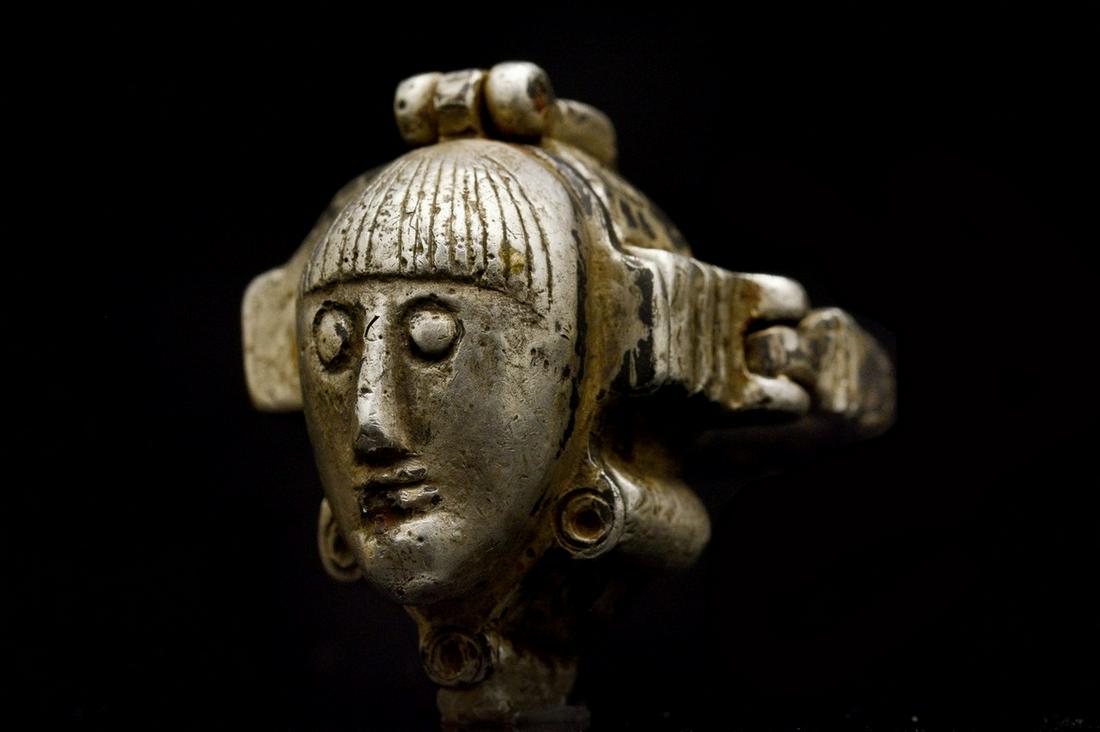 ROMAN SILVER FIGURAL PADLOCK - XRF TESTED (1 of 9)