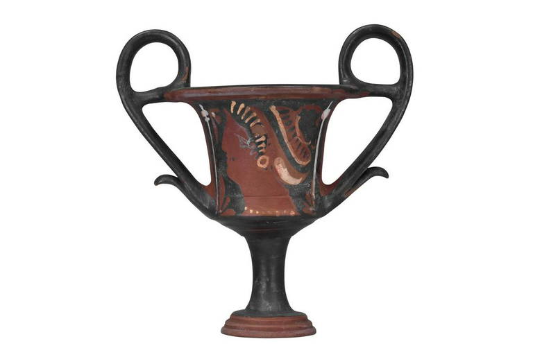 RARE APULIAN REDFIGURE KANTHAROS WITH FEMALE HEADS (0024) on May 14
