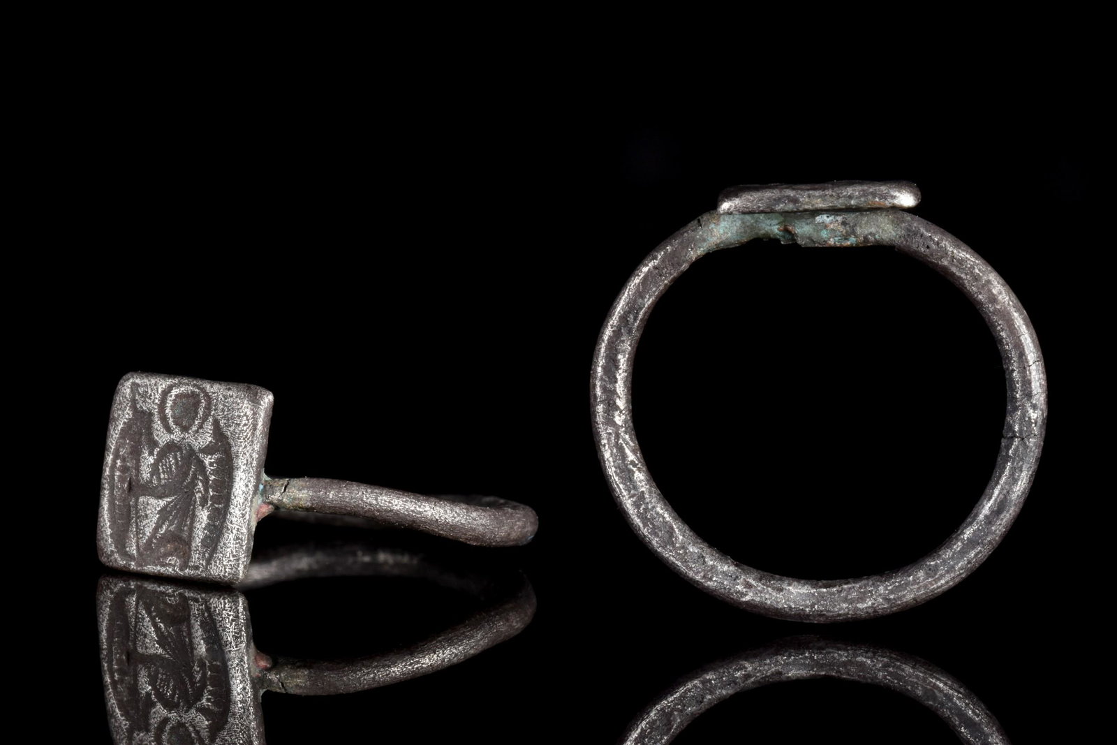 BYZANTINE SILVER RING WITH ANGEL (1 of 6)