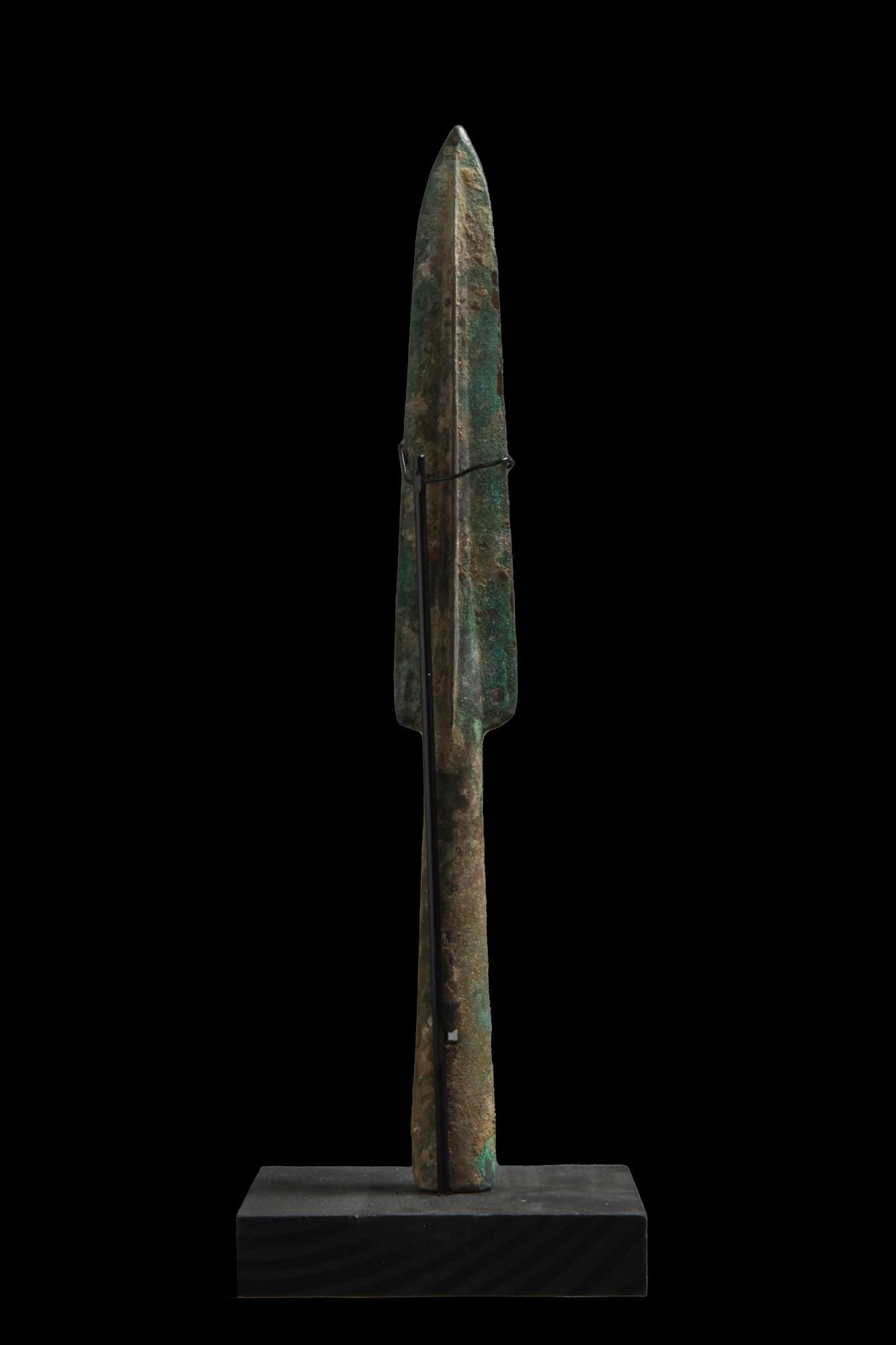 ANCIENT GREEK HOPLITE SOCKETED BRONZE SPEAR (1 of 3)
