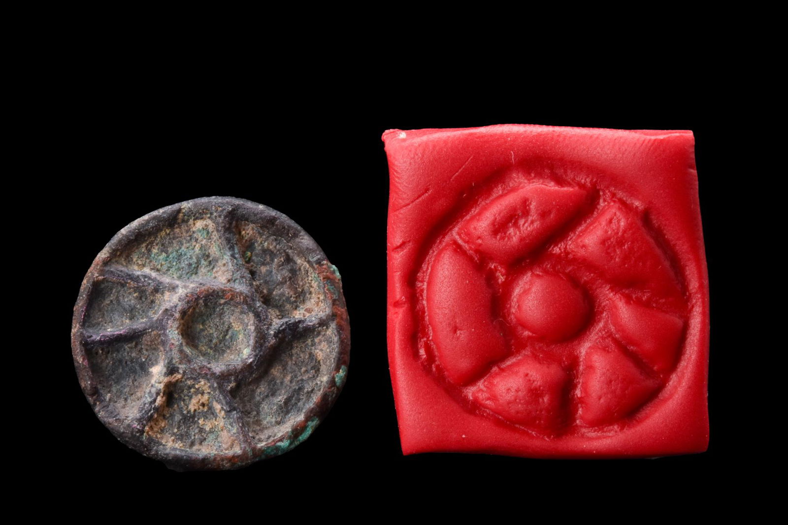 WESTERN ASIATIC BRONZE STAMP SEAL - ORIGINAL LAMBERT REPORT (1 of 7)