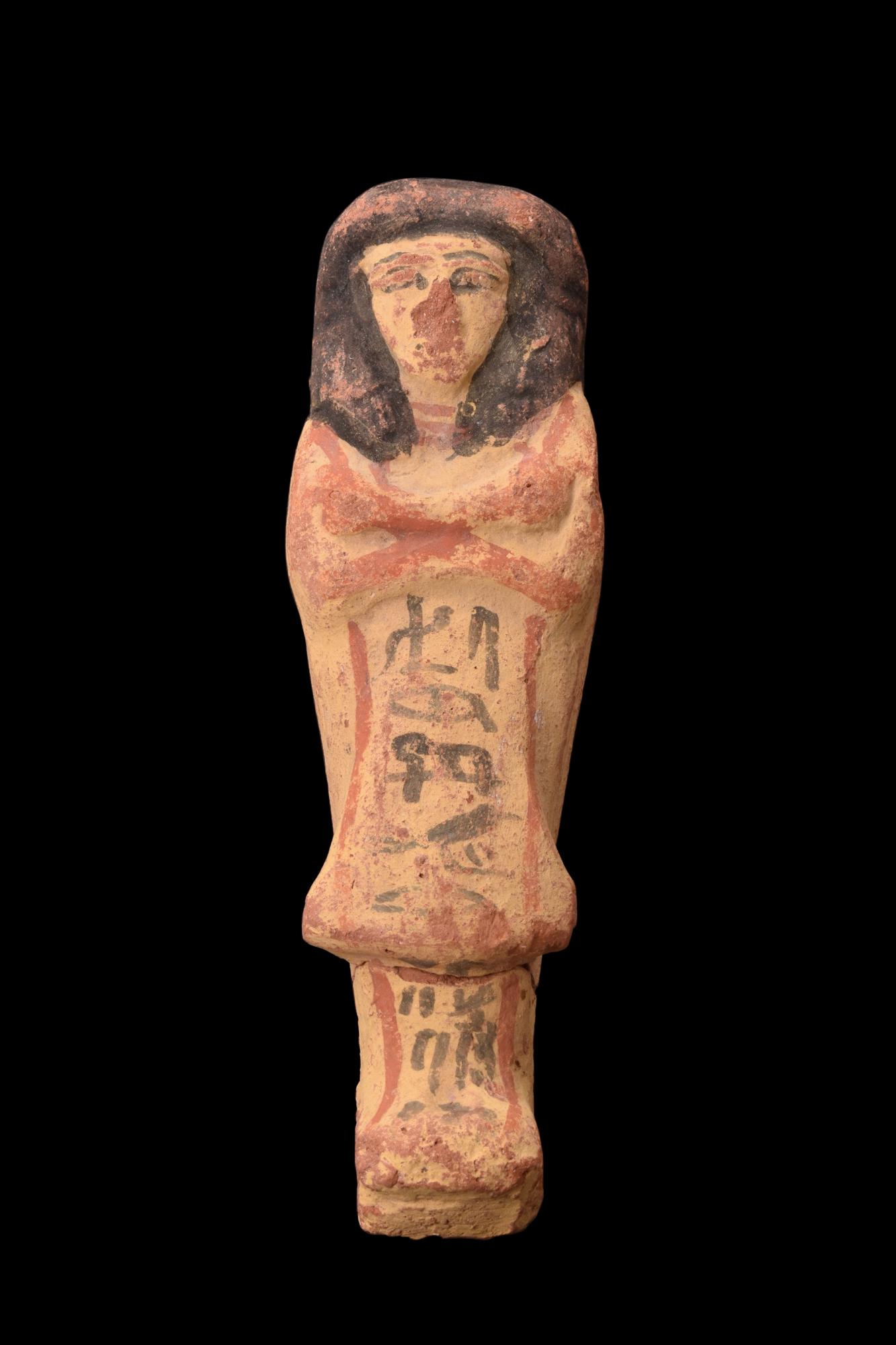 EGYPTIAN TERRACOTTA PAINTED SHABTI (1 of 4)