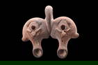 ROMANO-EGYPTIAN TERRACOTTA DOUBLE FROG OIL LAMP