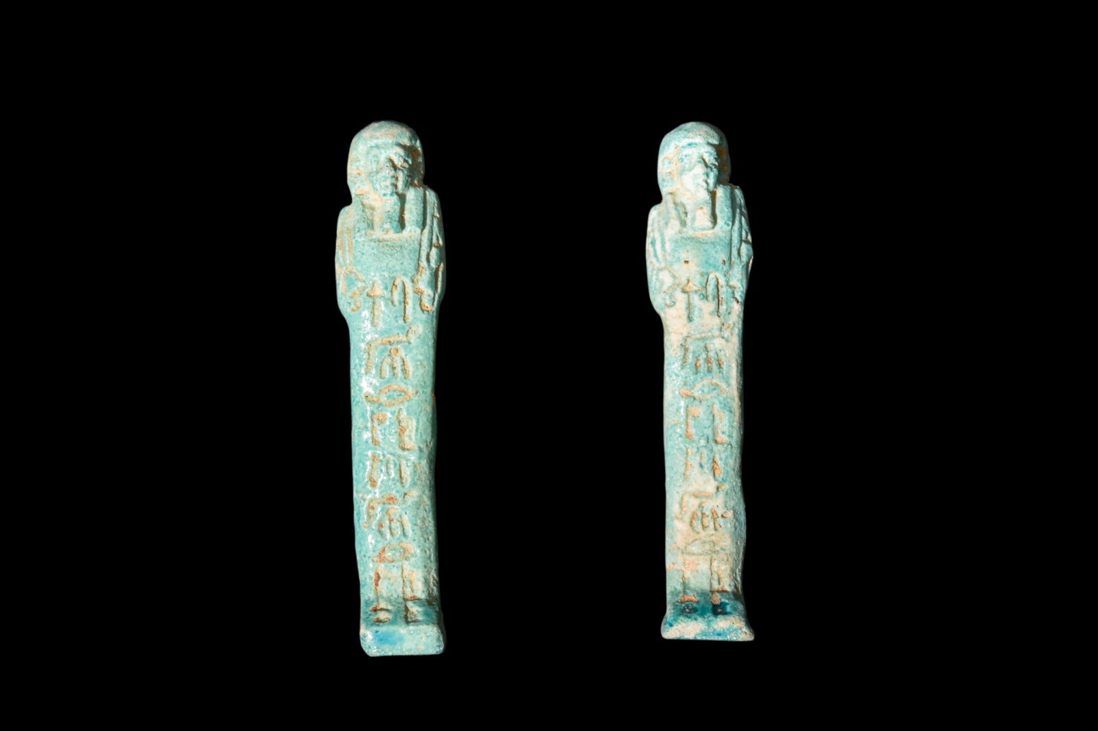PAIR OF EGYPTIAN FAIENCE USHABTIS (1 of 2)