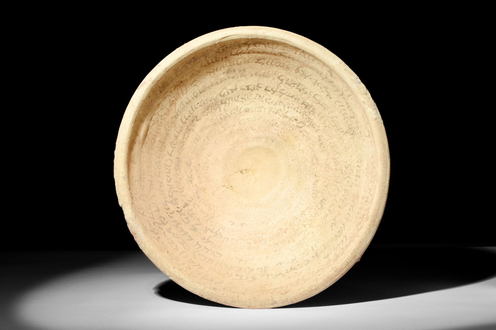 ARAMAIC POTTERY INCANTATION DEVIL TRAP BOWL (1 of 3)