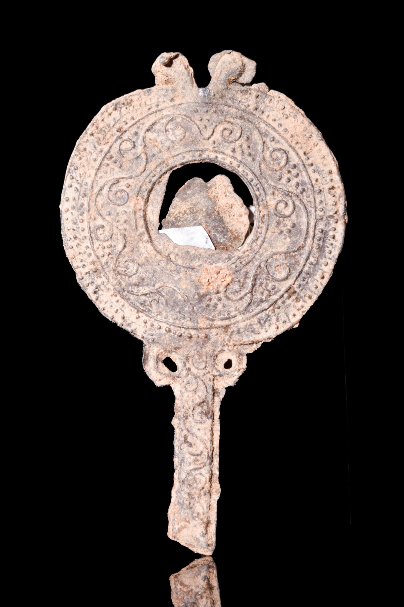 ROMAN LEAD VOTIVE MIRROR (1 of 3)