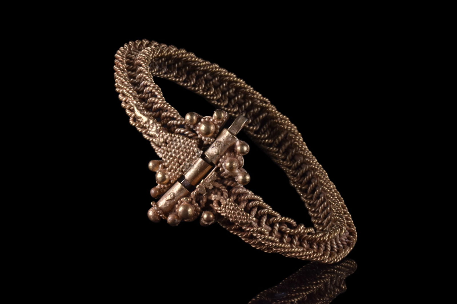HEAVY SELJUK GOLD WOVEN BRACELET (1 of 6)