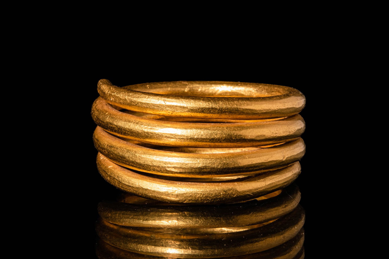 HEAVY BRONZE AGE GOLD HAIR RING - 177 GRAMS! (1 of 4)