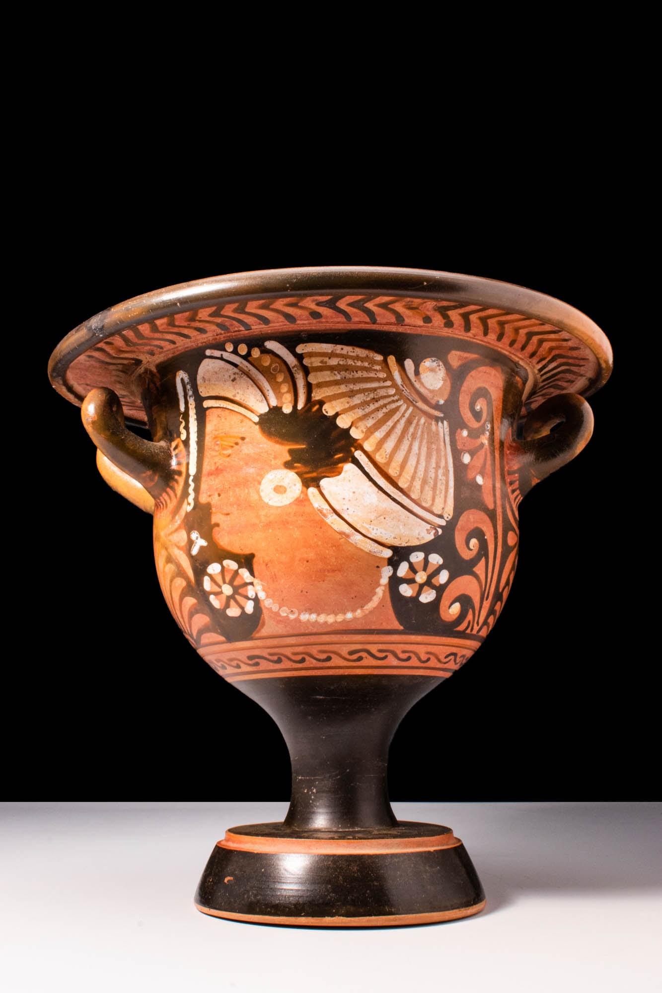 APULIAN RED FIGURE BELL KRATER DEPICTING LADIES OF FASHION (1 of 4)