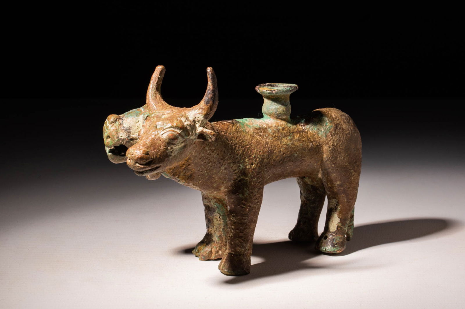 NEAR EAST BRONZE STAND COMPOSITE LION AND BULL (1 of 7)