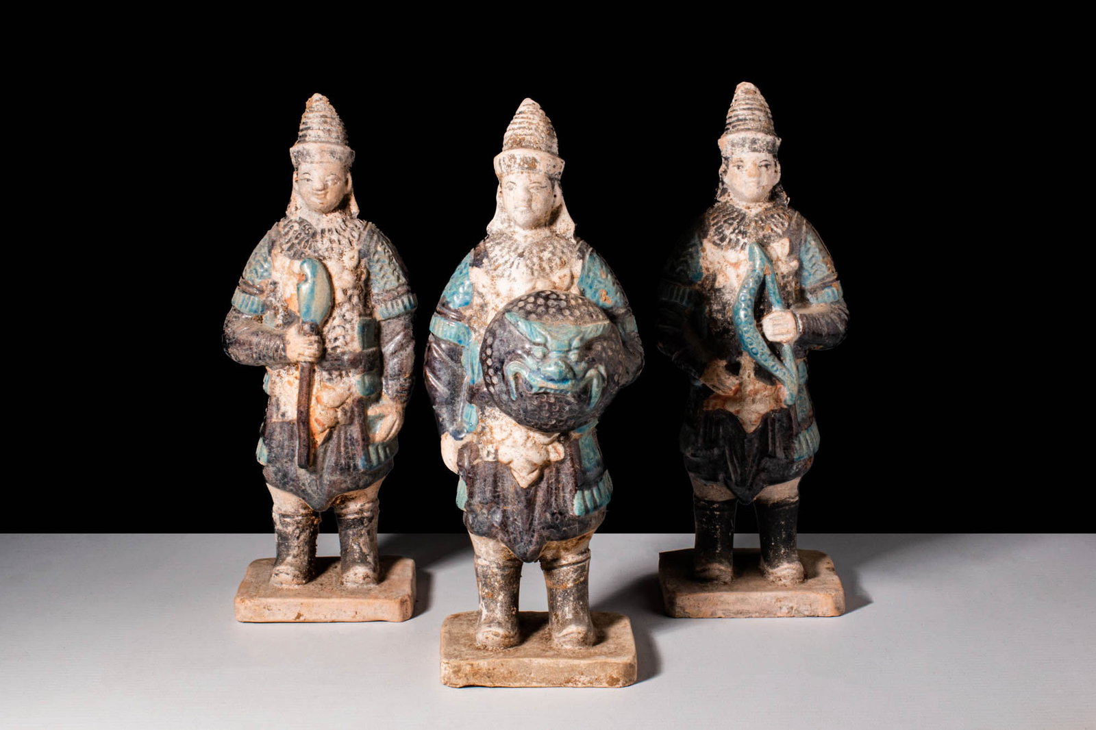 GROUP OF MING DYNASTY TERRACOTTA SOLDIERS (1 of 4)