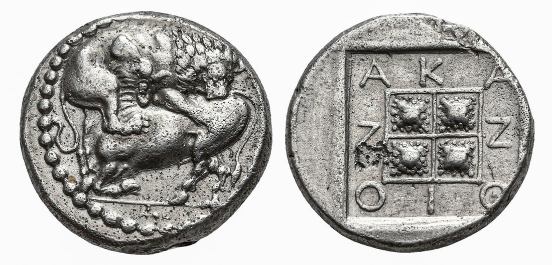 MACEDON. AKANTHOS. (430-390 BC). AR TETRADRACHM (1 of 1)
