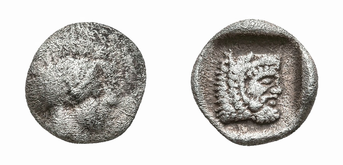 LYCIA. TELMESSOS. (CIRCA 390 BC). STRUCK UNDER ERBBINA OR WEKHSSERE II. AR OBOL (1 of 1)