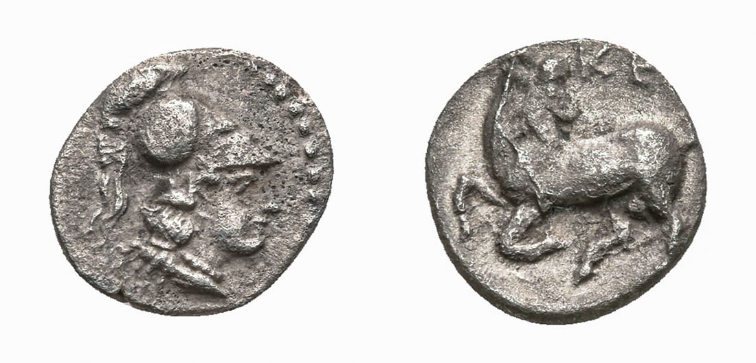 CILICIA. KELENDERIS. (CIRCA 4TH CENTURY BC). AR OBOL (1 of 1)