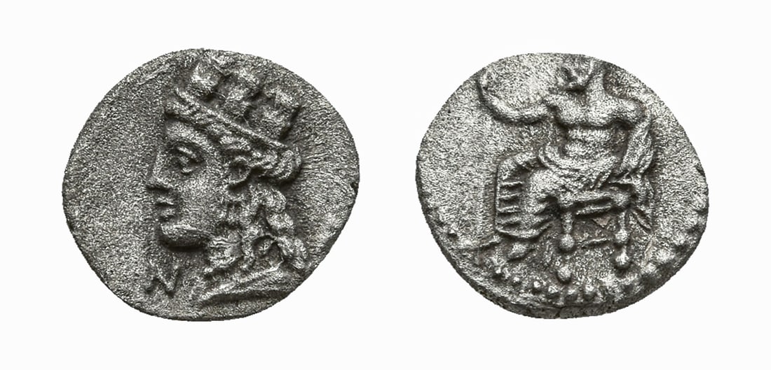 CILICIA. NAGIDOS. (CIRCA 400-380 BC). AR OBOL (1 of 1)