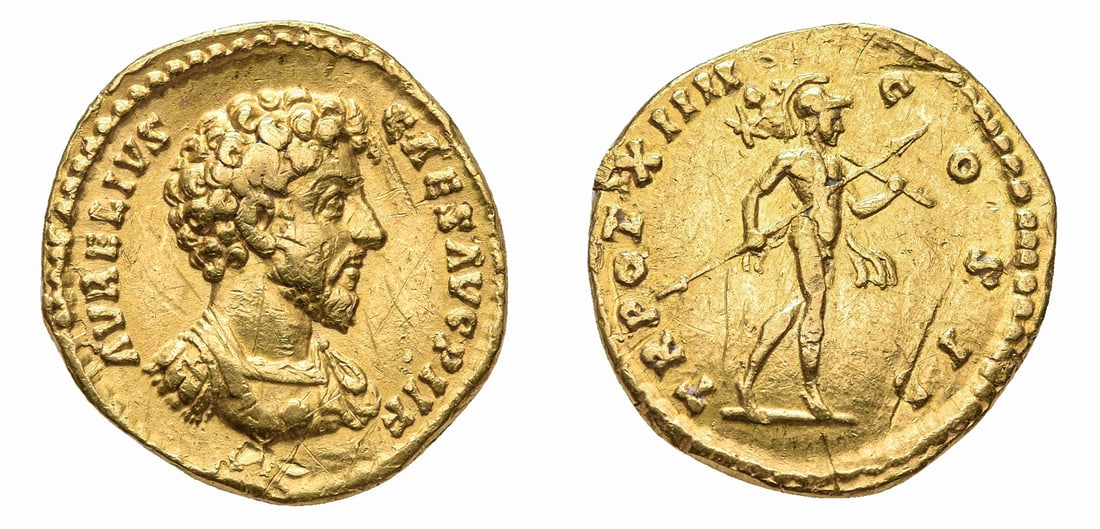 MARCUS AURELIUS, AS CAESAR (AD 139-161). ROME. AV AUREUS (1 of 1)