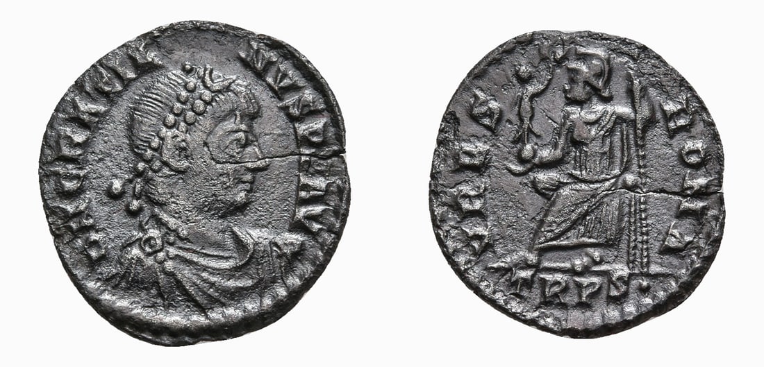 GRATIAN (AD 363-383). TREVERI. AR SILIQUA (1 of 1)