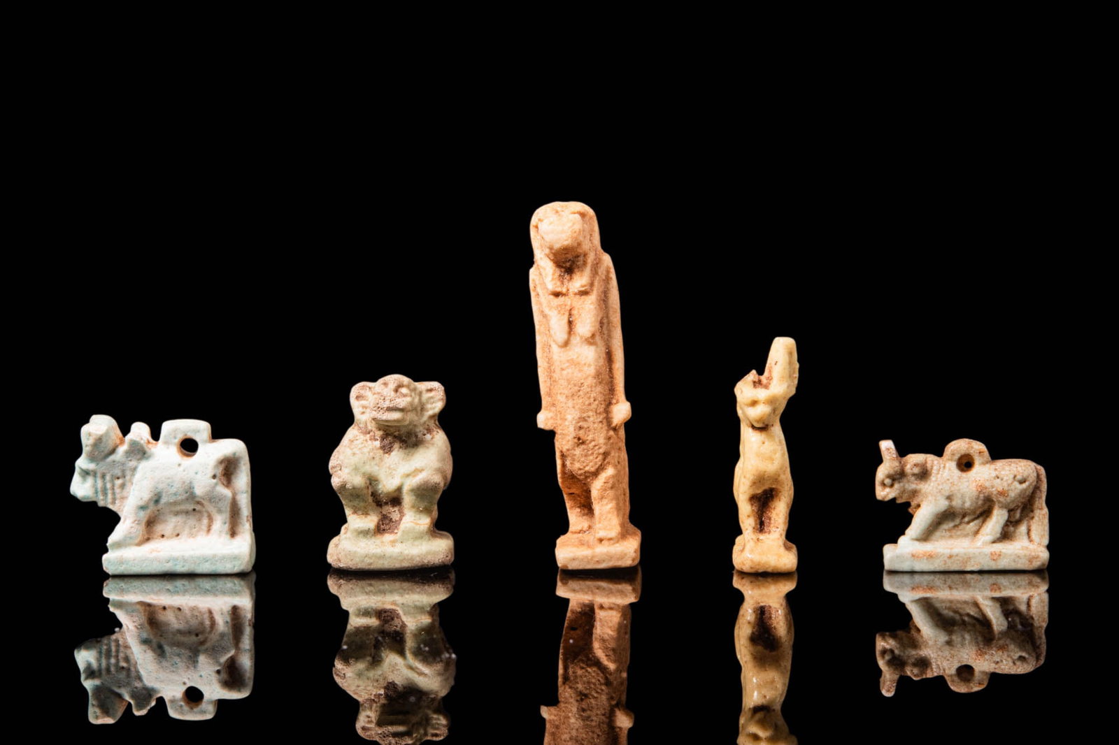 COLLECTION OF EGYPTIAN FAIENCE AMULETS (1 of 3)