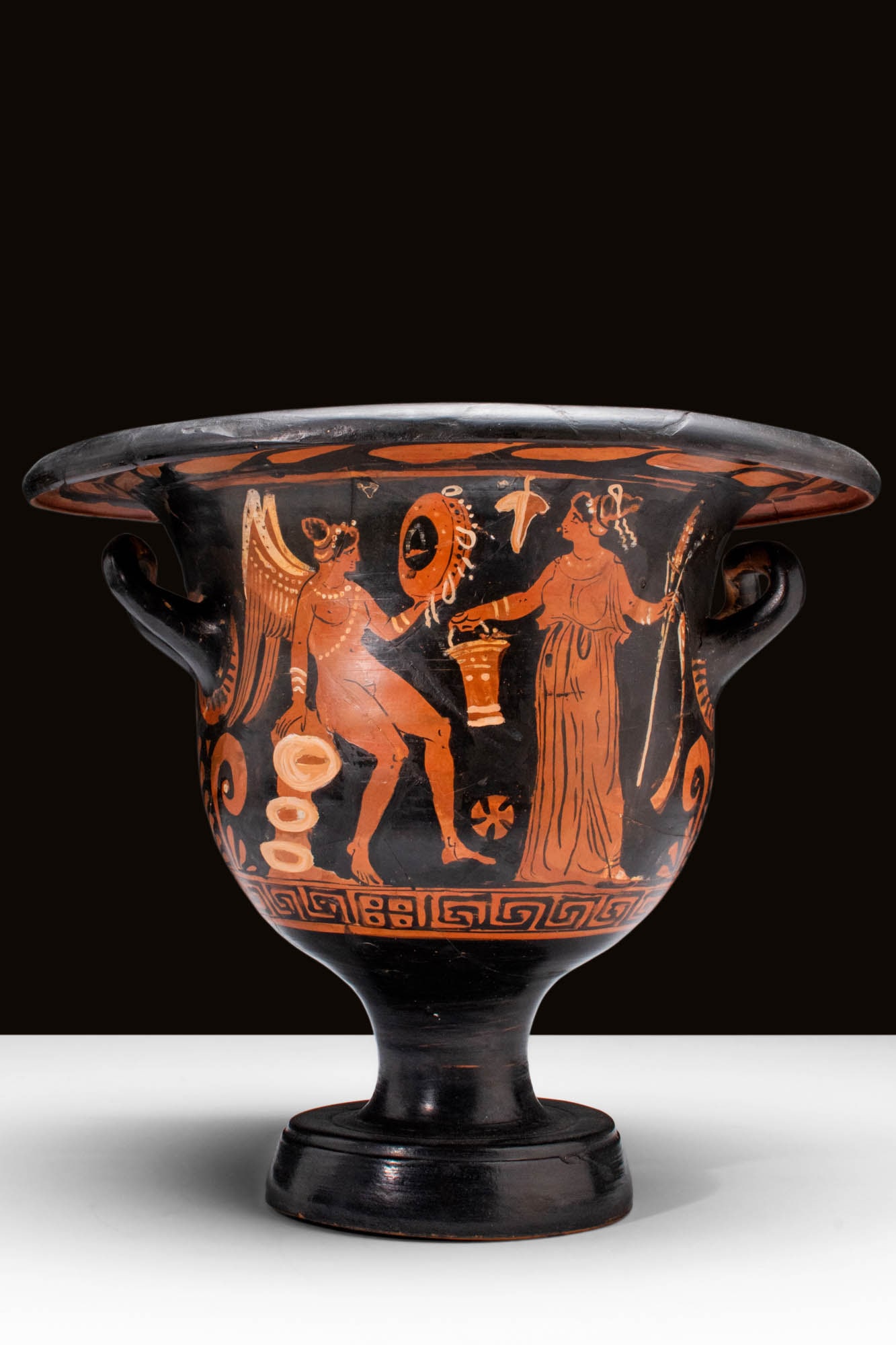 APULIAN RED FIGURE BELL KRATER WITH NIKE (1 of 6)