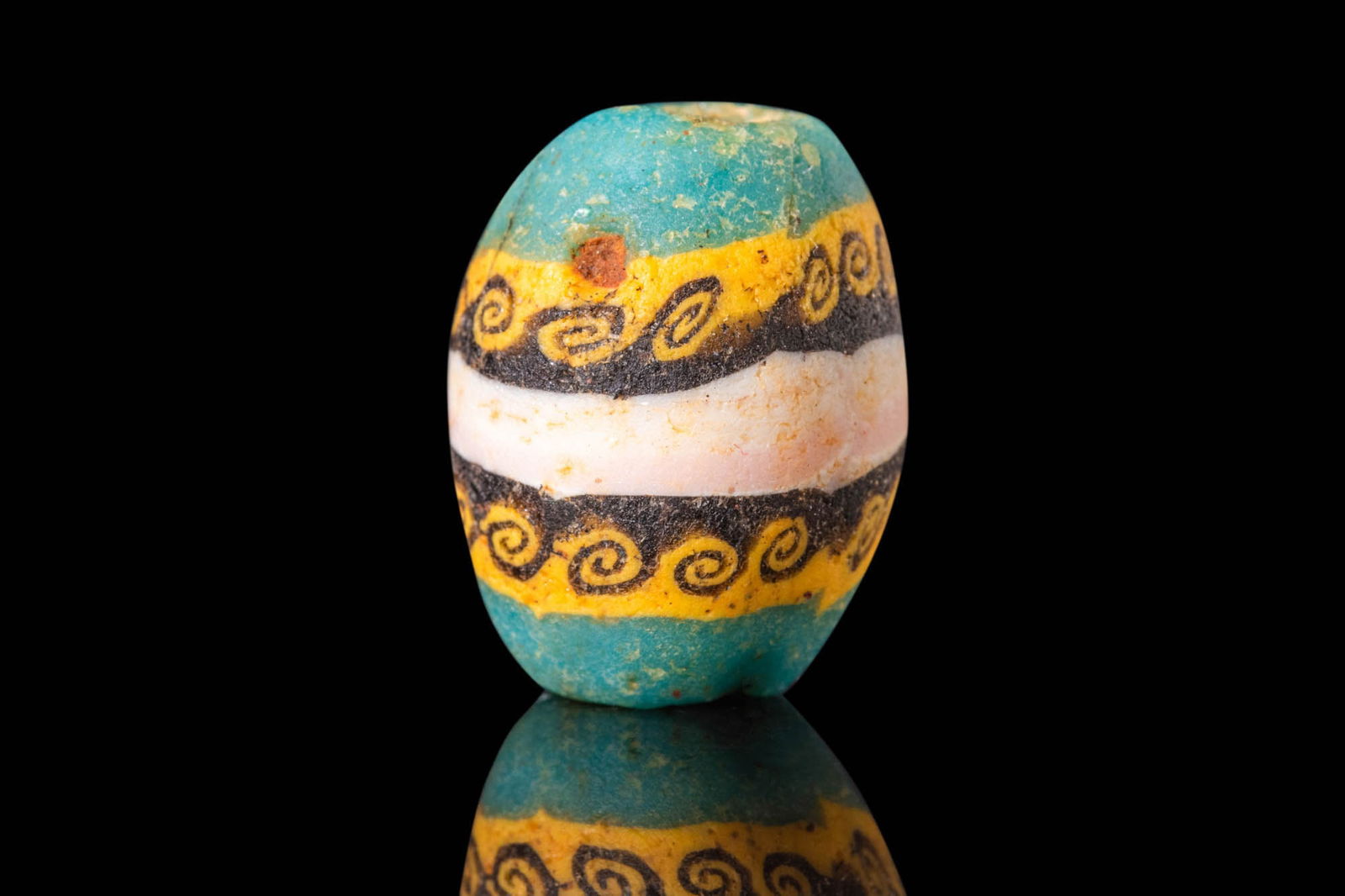 ROMANO - EGYPTIAN GLASS BEAD WITH WAVE MOTIF (1 of 4)