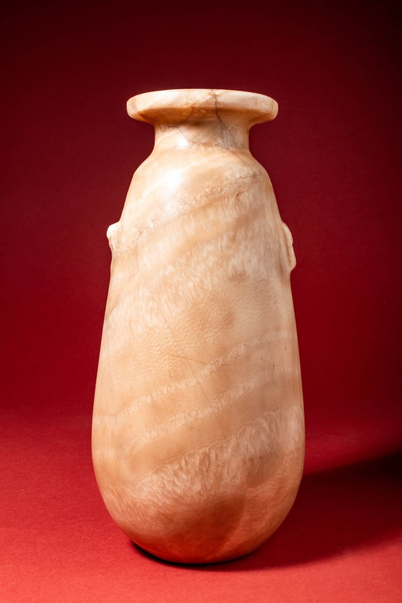 LARGE EGYPTIAN ALABASTER ALABASTRON (1 of 6)