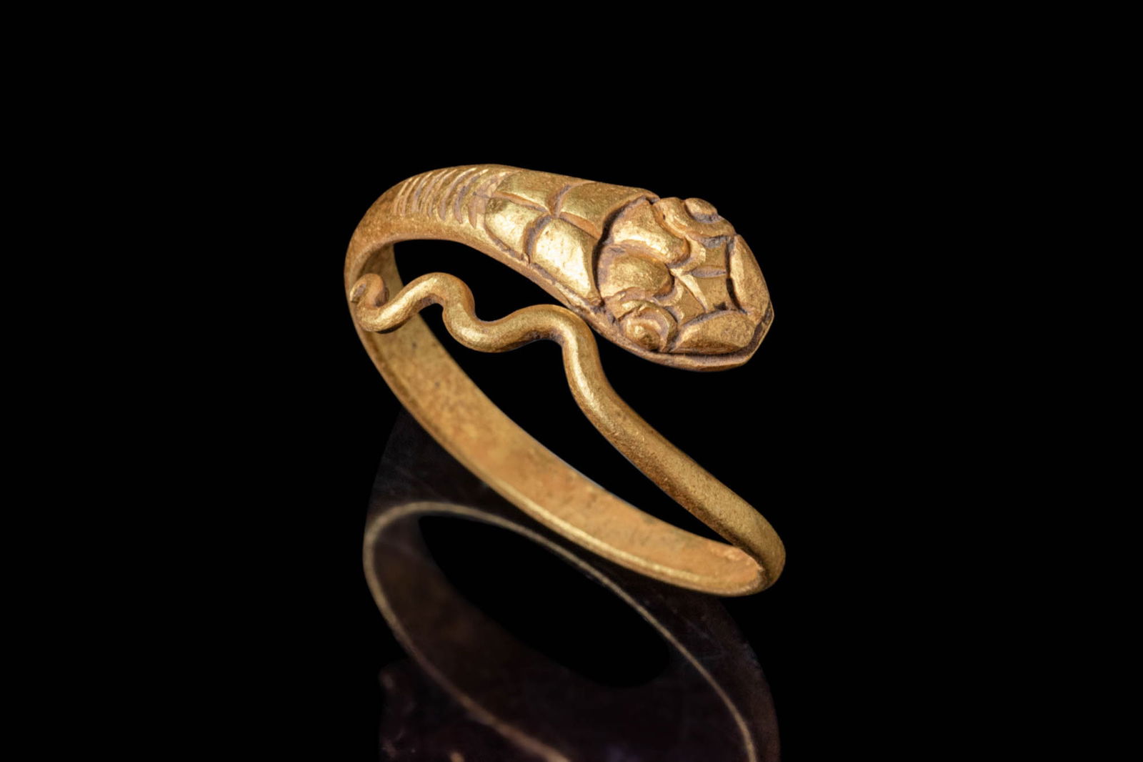 ROMANO-EGYPTIAN GOLD SNAKE RING (1 of 7)