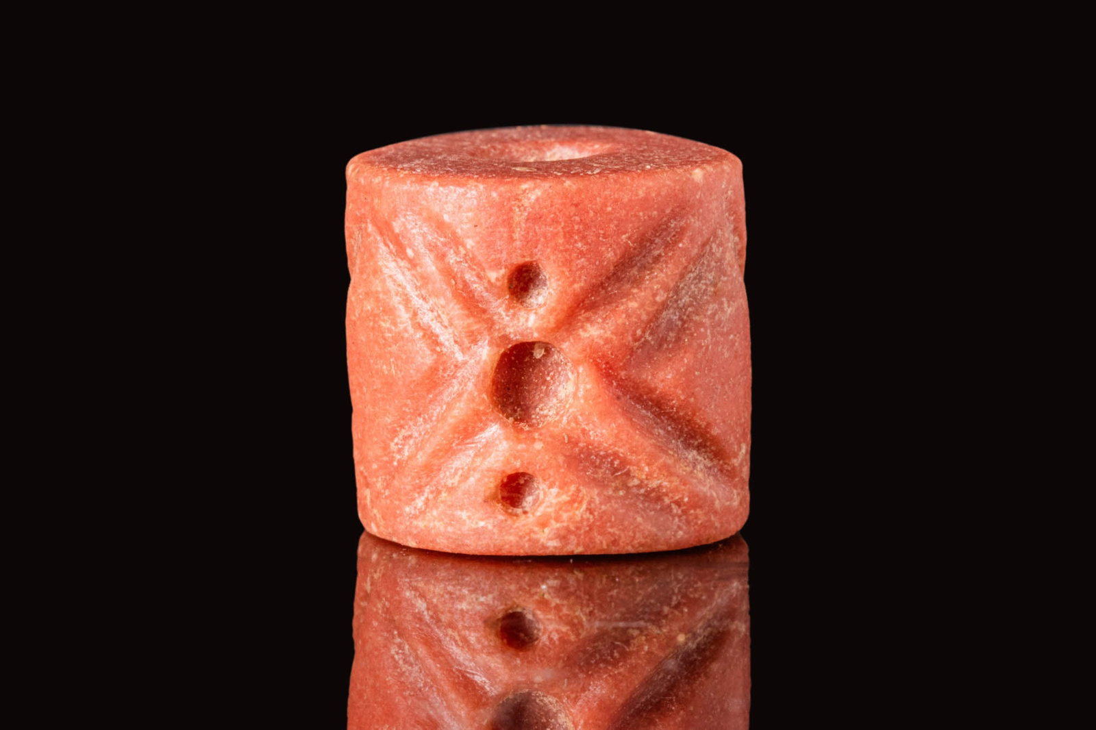 JEMDET NASR / SUMERIAN CYLINDER SEAL OF PINK MARBLE - WITH A SIGNED NOTE FROM PROFESSOR W. G. LAMBER (1 of 5)