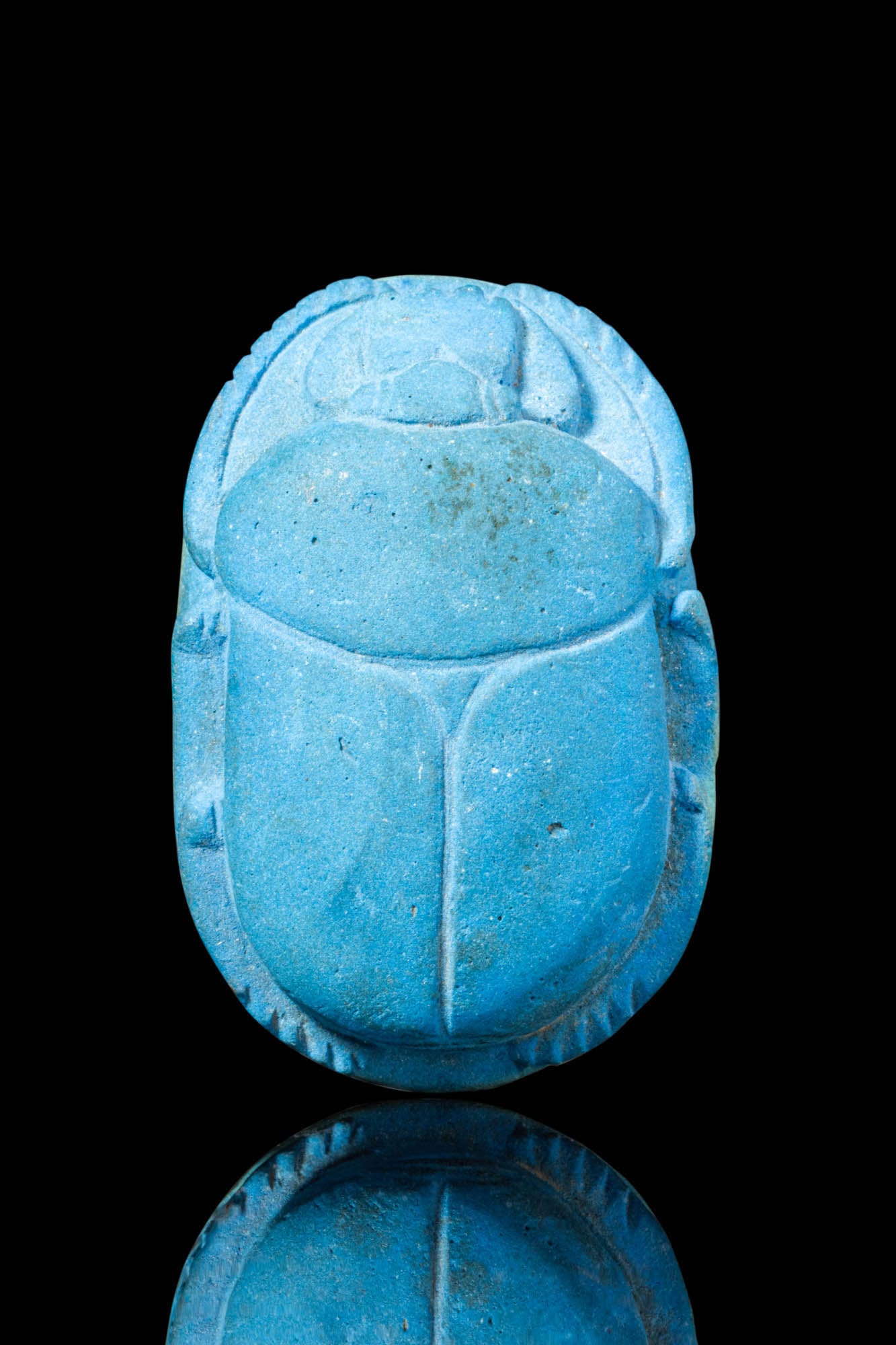EGYPTIAN BLUE HEART SCARAB - EX. CHRISTIE'S (1 of 3)