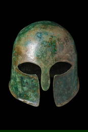 SUPERB GREEK CORINTHIAN BRONZE HELMET