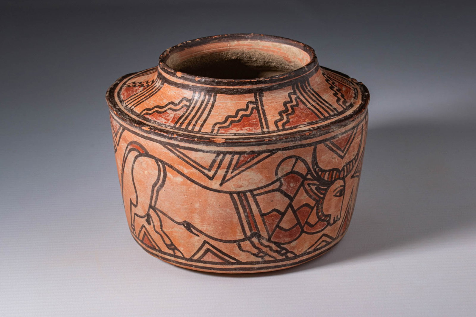 INDUS VALLEY NAL TERRACOTTA PAINTED VESSEL WITH BULLS (1 of 5)
