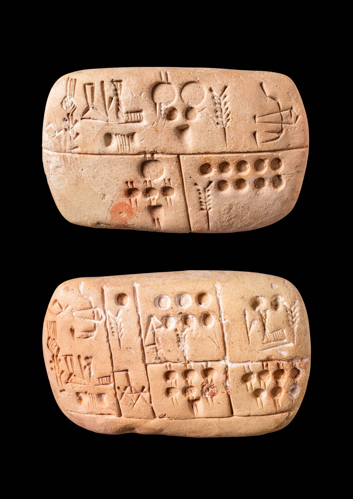 SUMERIAN CLAY TABLET WITH PROTO-CUNEIFORM INSCRIPTION (1 of 5)