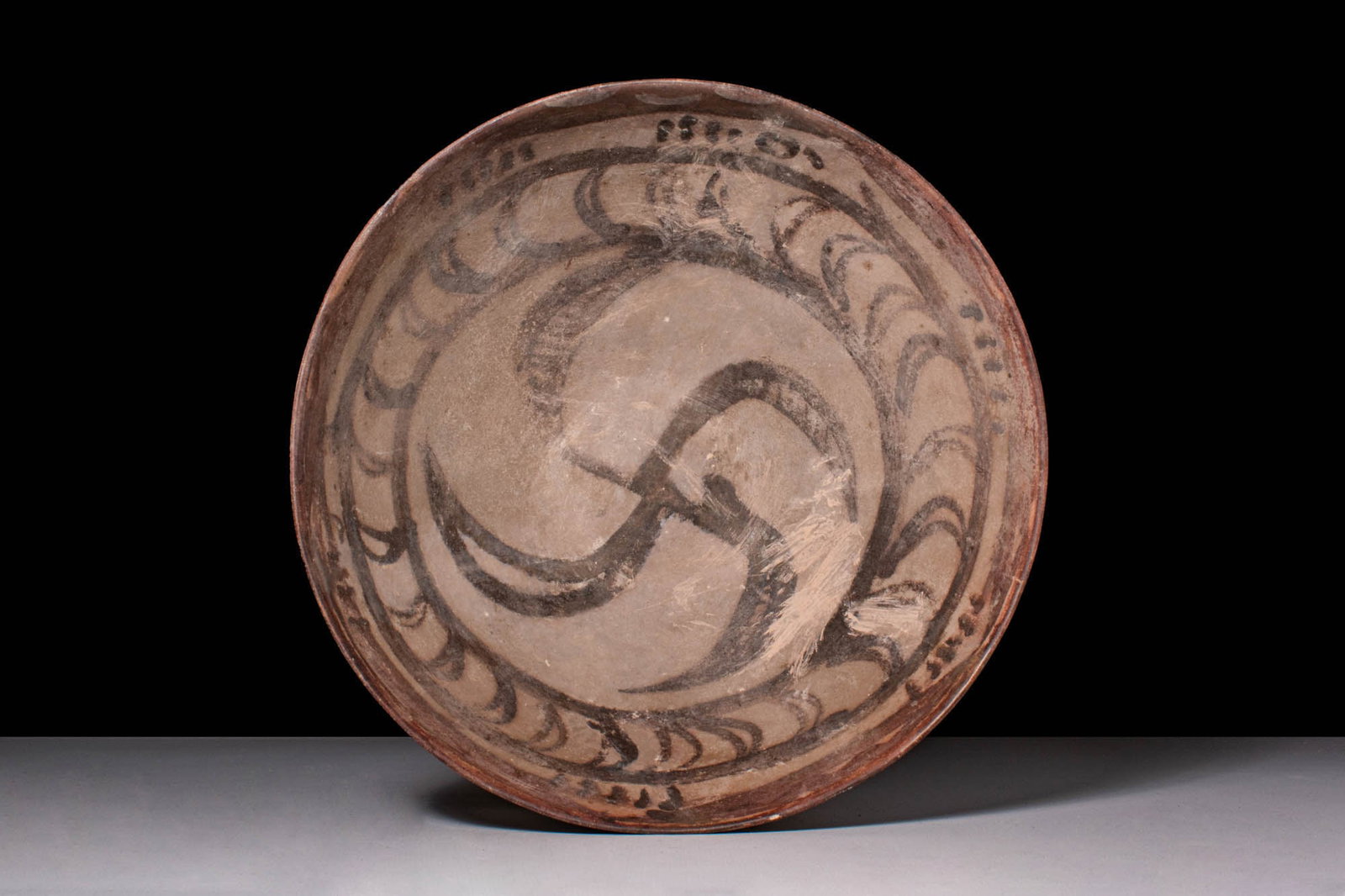 MESOPOTAMIAN UBAID TYPE TERRACOTTA BOWL WITH GEOMETRIC MOTIF (1 of 3)