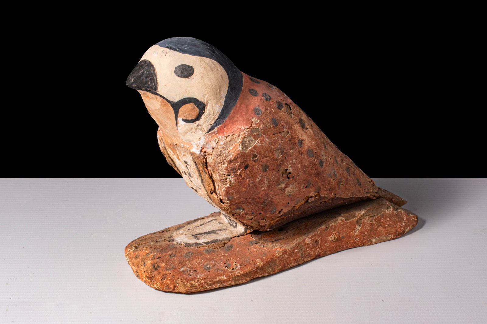 EGYPTIAN PAINTED WOODEN FALCON/HORUS (1 of 6)