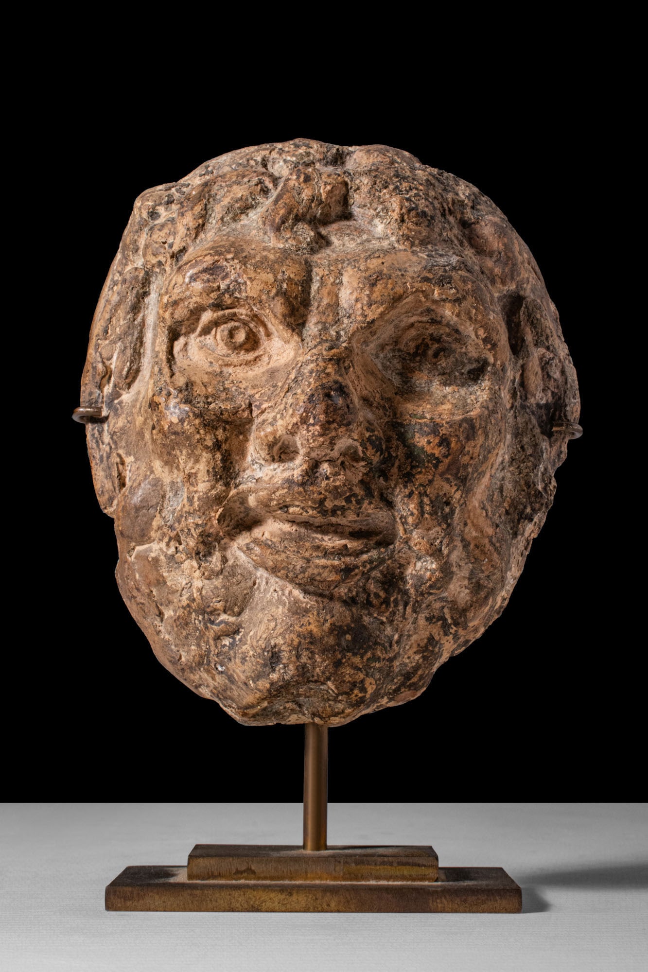 GRAECO-ROMAN TERRACOTTA COMIC ACTOR MASK (1 of 5)