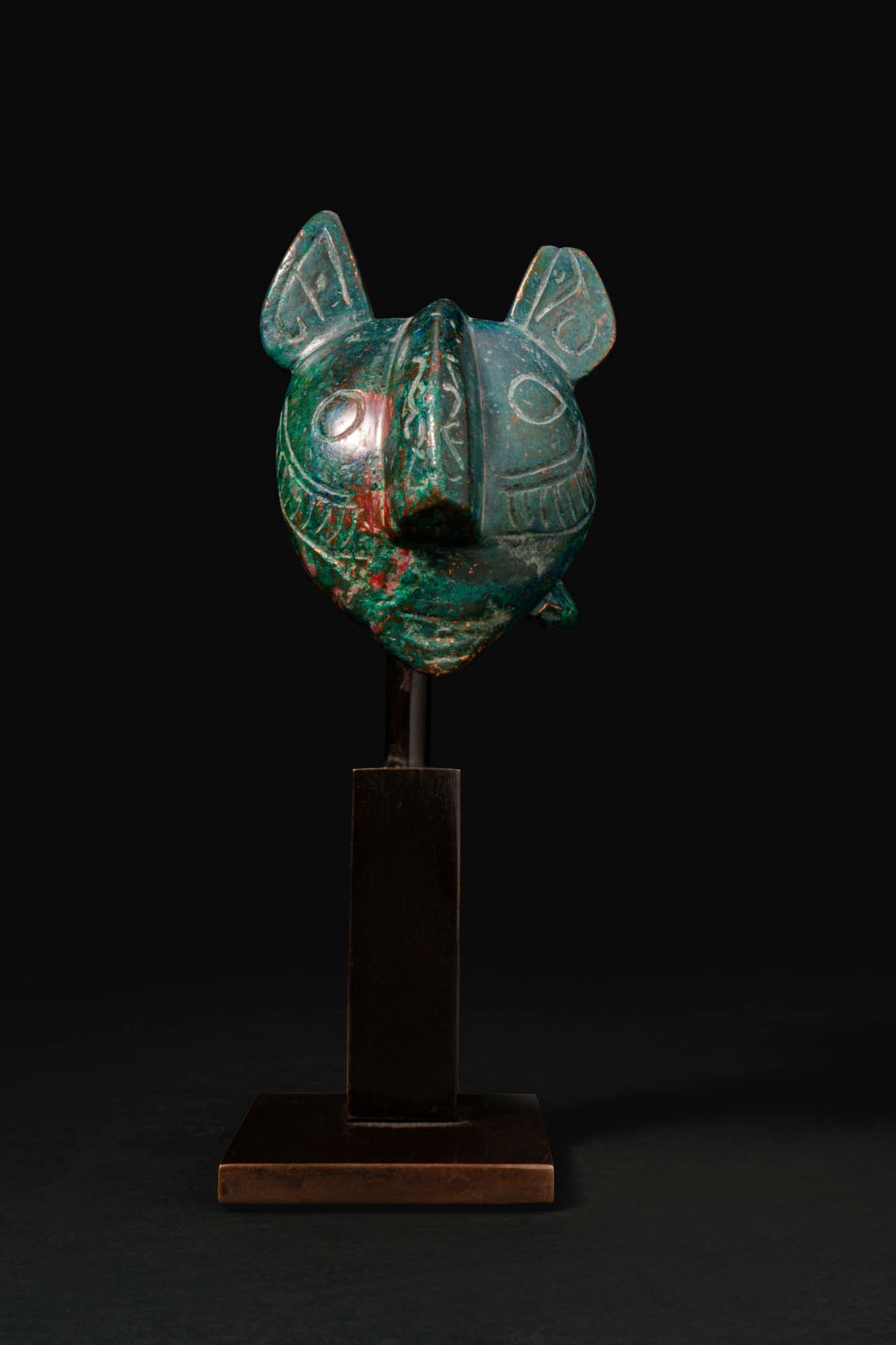 SELJUK BRONZE HEAD OF FELINE (1 of 5)