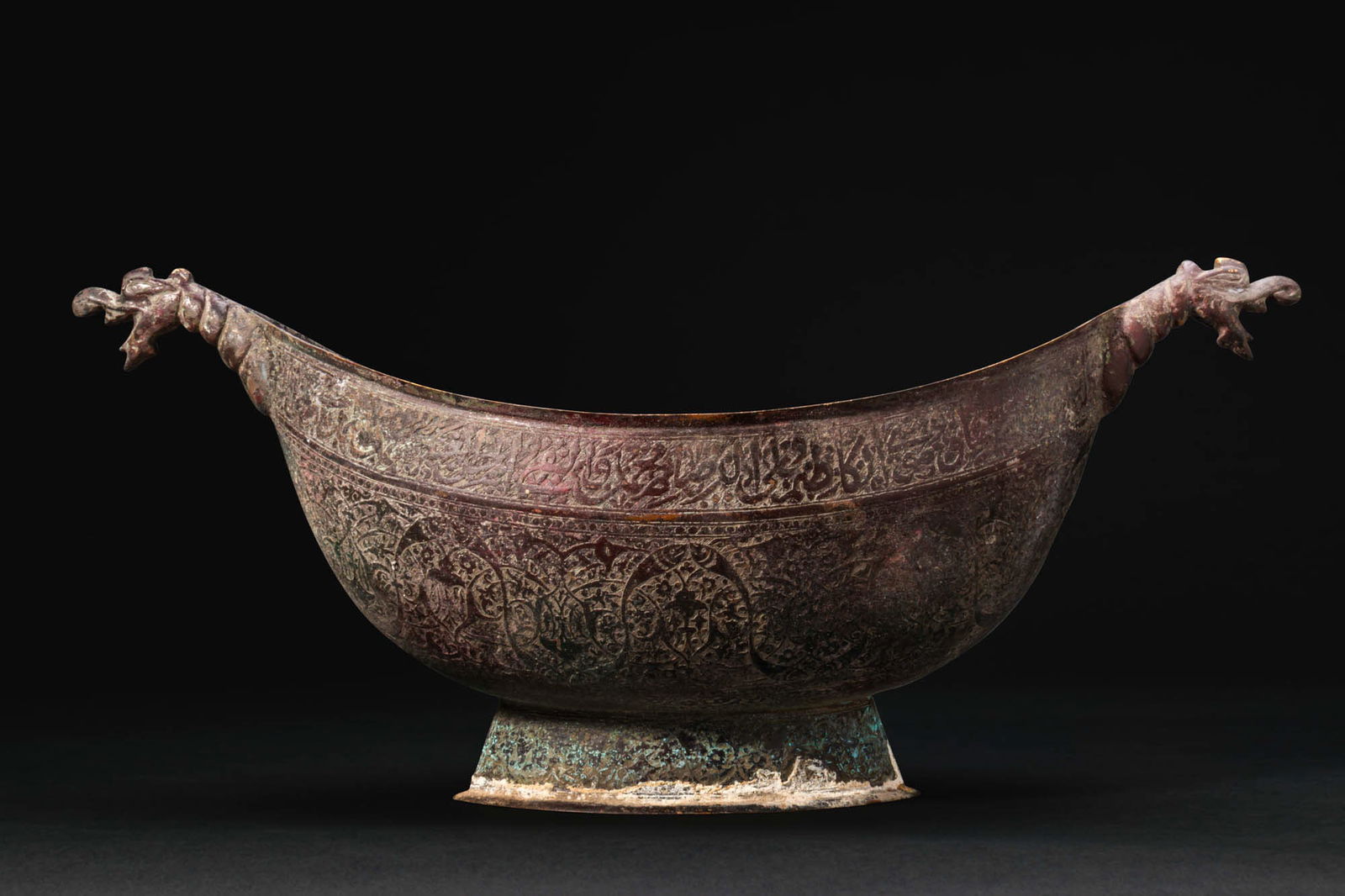SAFAVID BRONZE INSCRIBED KASHKUL (BEGGAR'S BOWL) (1 of 7)